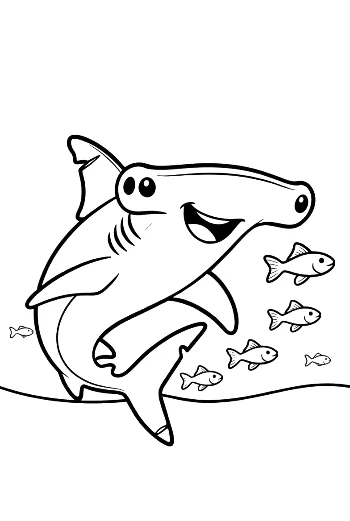 Download Hammerhead Shark Coloring Page Printable