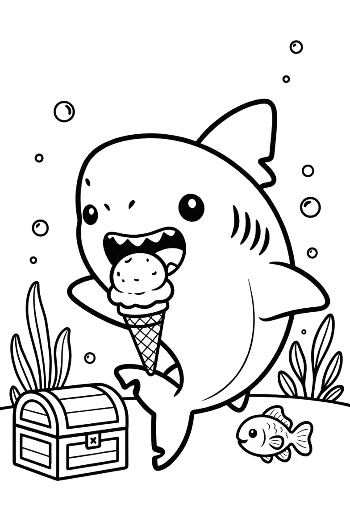Great White Shark Coloring Sheet Printable