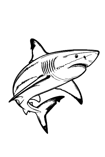 Great White Shark Leaping Ferociously