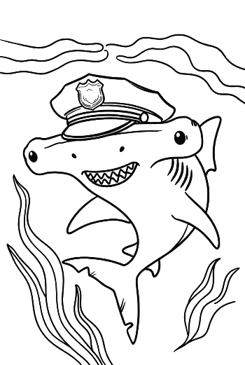 Hammerhead Shark for Kids Printable