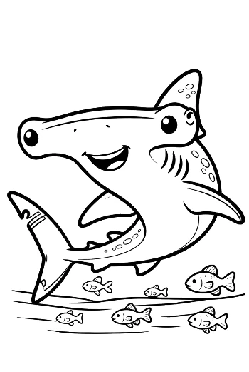 Hammerhead Shark to Color Printable