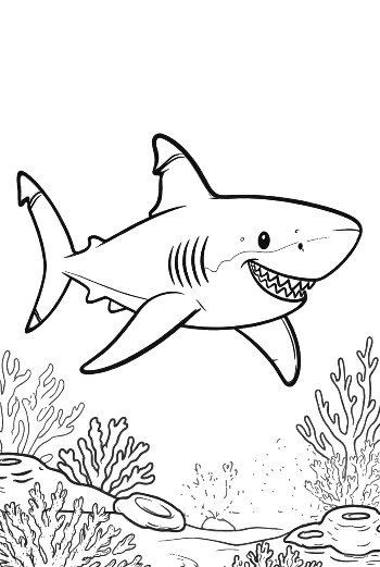 Undersea Birthday Celebration with Two Friendly Sharks Printable