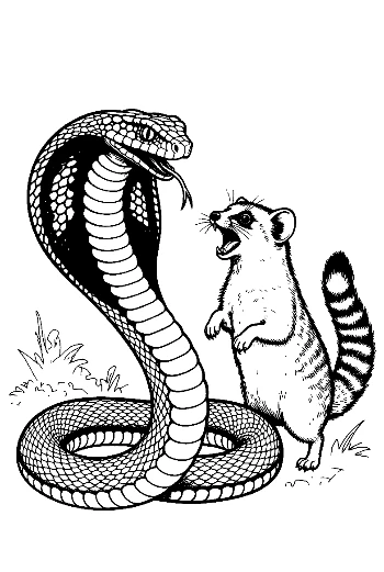 Cobra Confronting Brave Mongoose