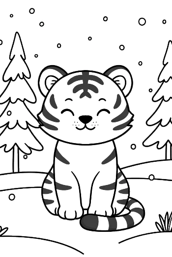Easy Bengal Tiger Printable