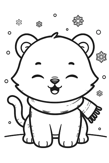 White Tiger for Kids Printable