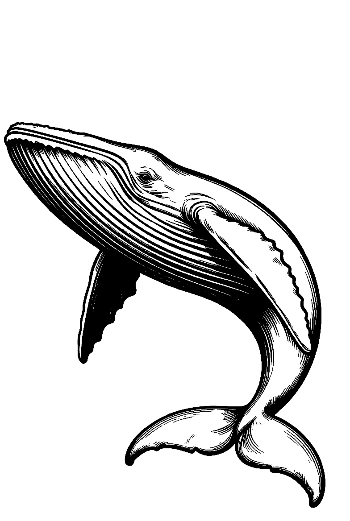 Blue Whale Leaping Gracefully