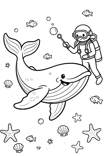Download Blue Whale for Kids Printable