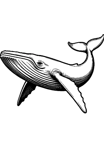 Majestic Blue Whale in Flight