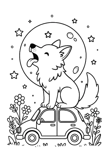 Download Howling Wolf Printable