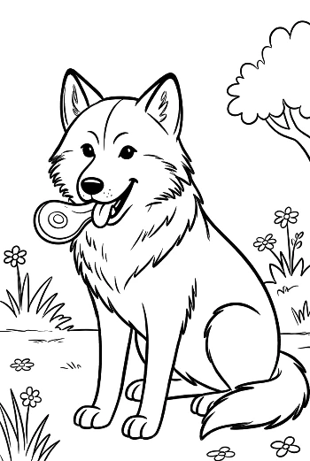 Easy Gray Wolf for Kids Printable