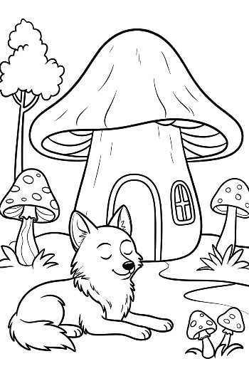 Gray Wolf Coloring Sheet Printable
