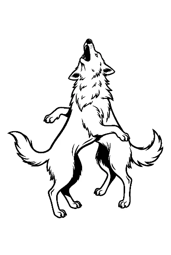 Howling Wolf Silhouette