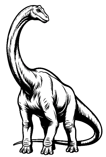Majestic Brachiosaurus Standing Tall Printable