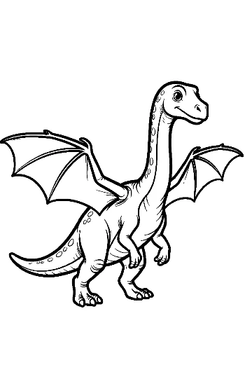 Cute Pterodactyl Dino Soaring Playfully
