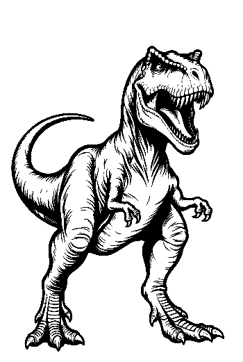 Fierce Roaring T-Rex Dinosaur