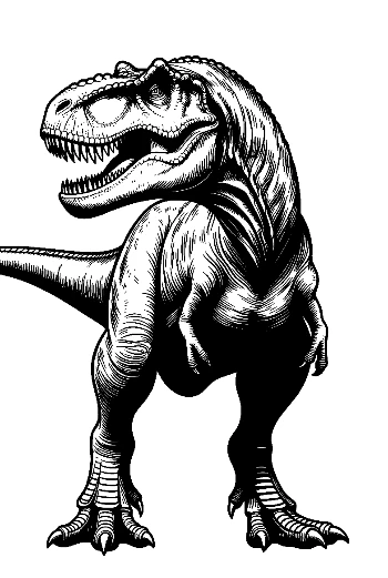 Fierce Roaring T-Rex Illustration
