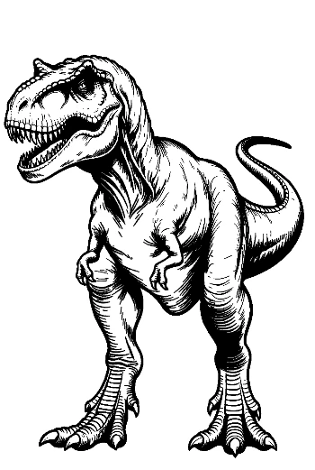 Fierce Roaring T-Rex Illustration