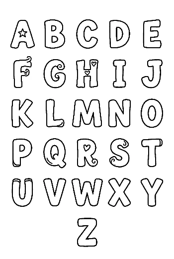 Kostenloses Englisch-Alphabet-Ausmalbuch PDF zum Ausdrucken
