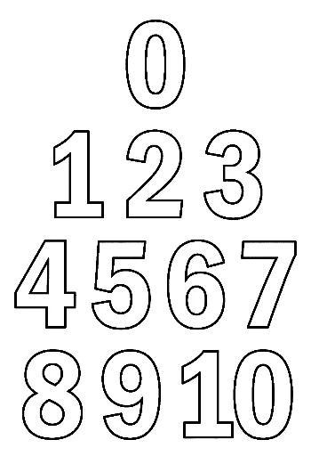 Malen nach Zahlen Bilder zum Drucken Vorlage