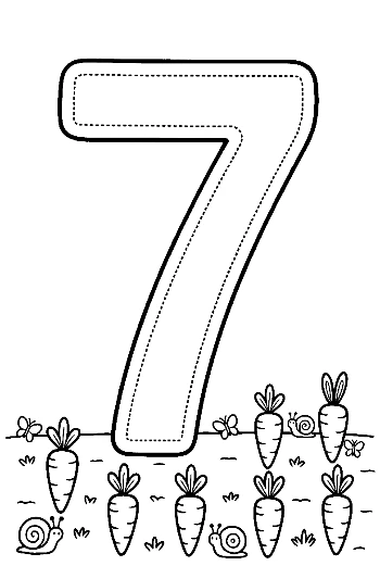 Number 1-10 to Color Printable