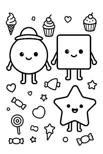Circle Square Star Printable