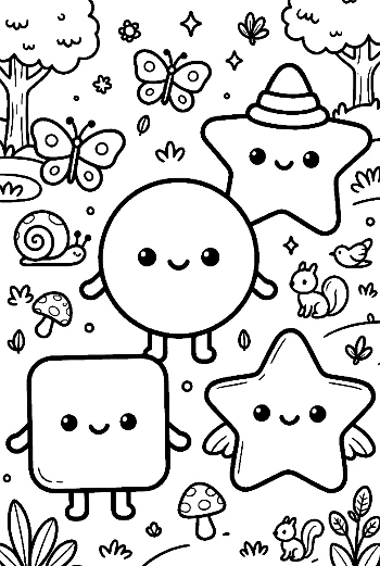 Cute Circle Square Star Printable