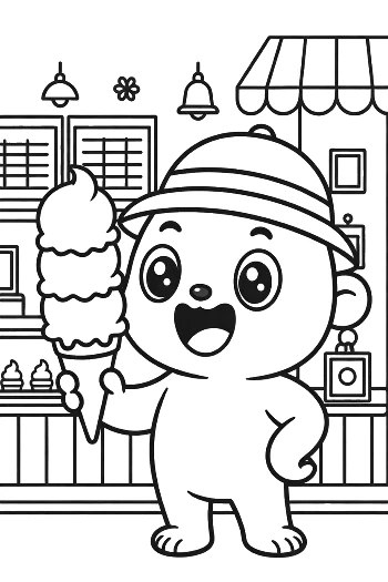 Alien Chef at Magic Ice Cream Shop Printable