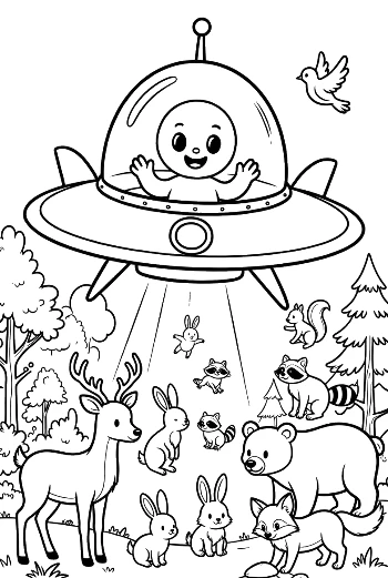 Sci-Fi Alien Adventure in the Woods Printable