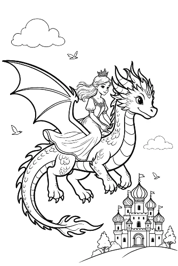 Cute Fire Dragon Printable