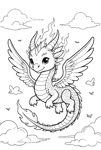 Fire Dragon Coloring Sheet Printable