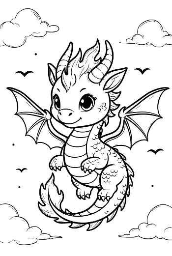 Fire Dragon Printable