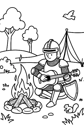 Cute Medieval Knight Printable