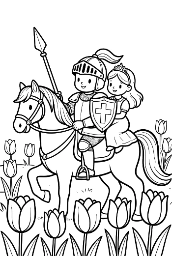Download Medieval Knight Coloring Page Printable