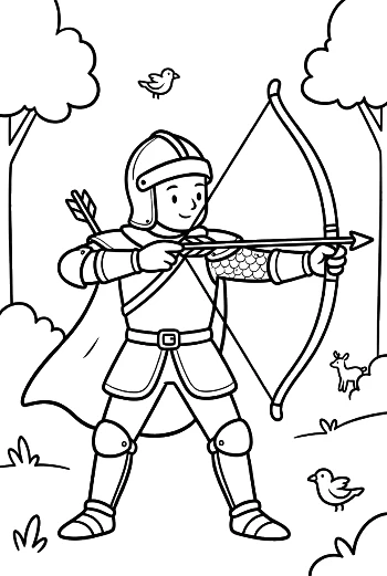 Free Medieval Knight for Kids Printable