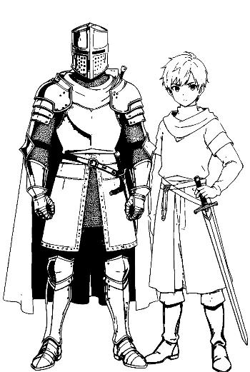 Medieval Knight and Young Squire