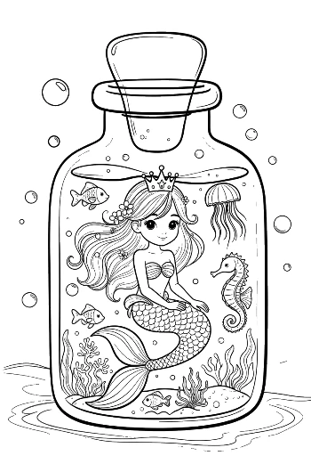 Cute Mermaid Princess Printable