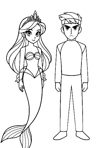 Mermaid Princess and Serious Racer Guy