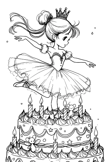 Ballerina Princess Coloring Sheet Printable