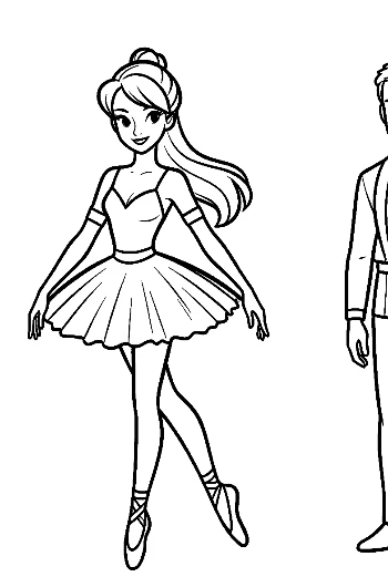 Ballerina Princess in Graceful Pose