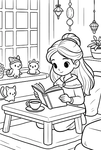 Easy Ice Princess to Color Printable