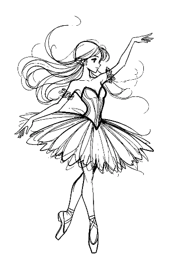 Graceful Ballerina Princess in Tutu