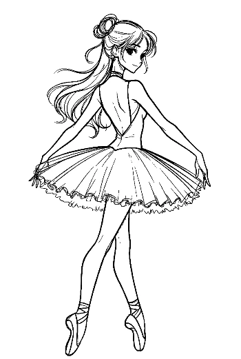 Graceful Ballerina Princess in Tutu