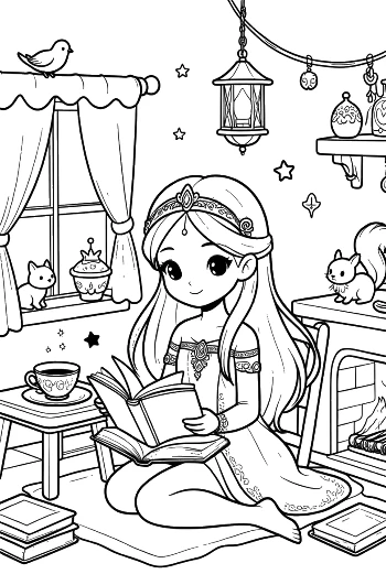 Ice Princess Coloring Page Printable