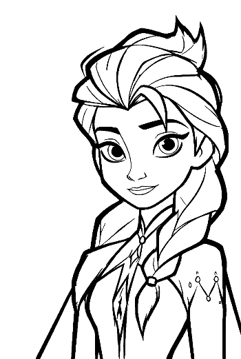 Ice Princess Elsa Coloring Page