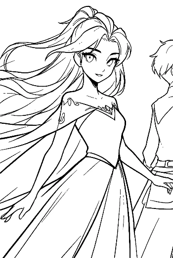 Eisprinzessin Elsa mit mysteriösem Jungen