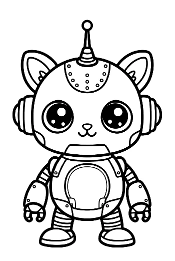 Small Mechanical Pet Cat Robot Ready for a Space Adventure Printable