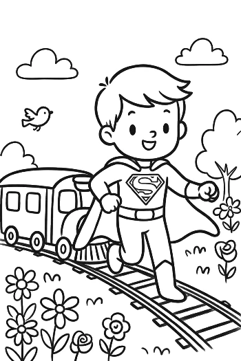Caped Hero for Kids Printable
