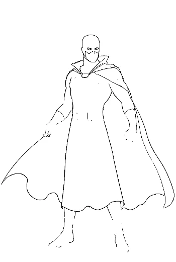 Caped Hero Sketch