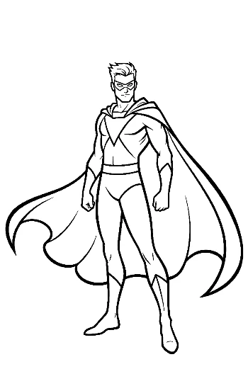 Caped Superhero Standing Boldly