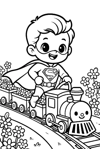 Cute Caped Hero Printable